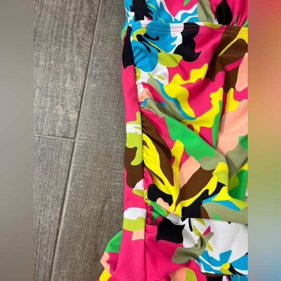 NWOT Anne Cole High Neck With Ruffled Straps One Piece Swimsuit - Picture 8 of 15